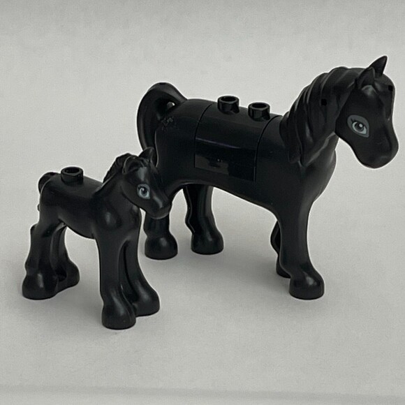 Lego Horses Foal Black 93084 34043 Minifigure Replacement Add-on Parts Pieces - Picture 1 of 6